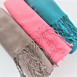 3 Pashmina Scarf Wrap Bridesmaid gift from bride
